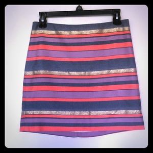 J. Crew striped Miniskirt